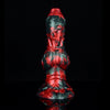 9 Inch Red-green Gradient Silicone Dog Dildo