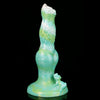 8 Inch Green Silicone Fantasy Dog Dildo