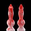 Red Texture Knots Silicone Fantasy Dog Dildo